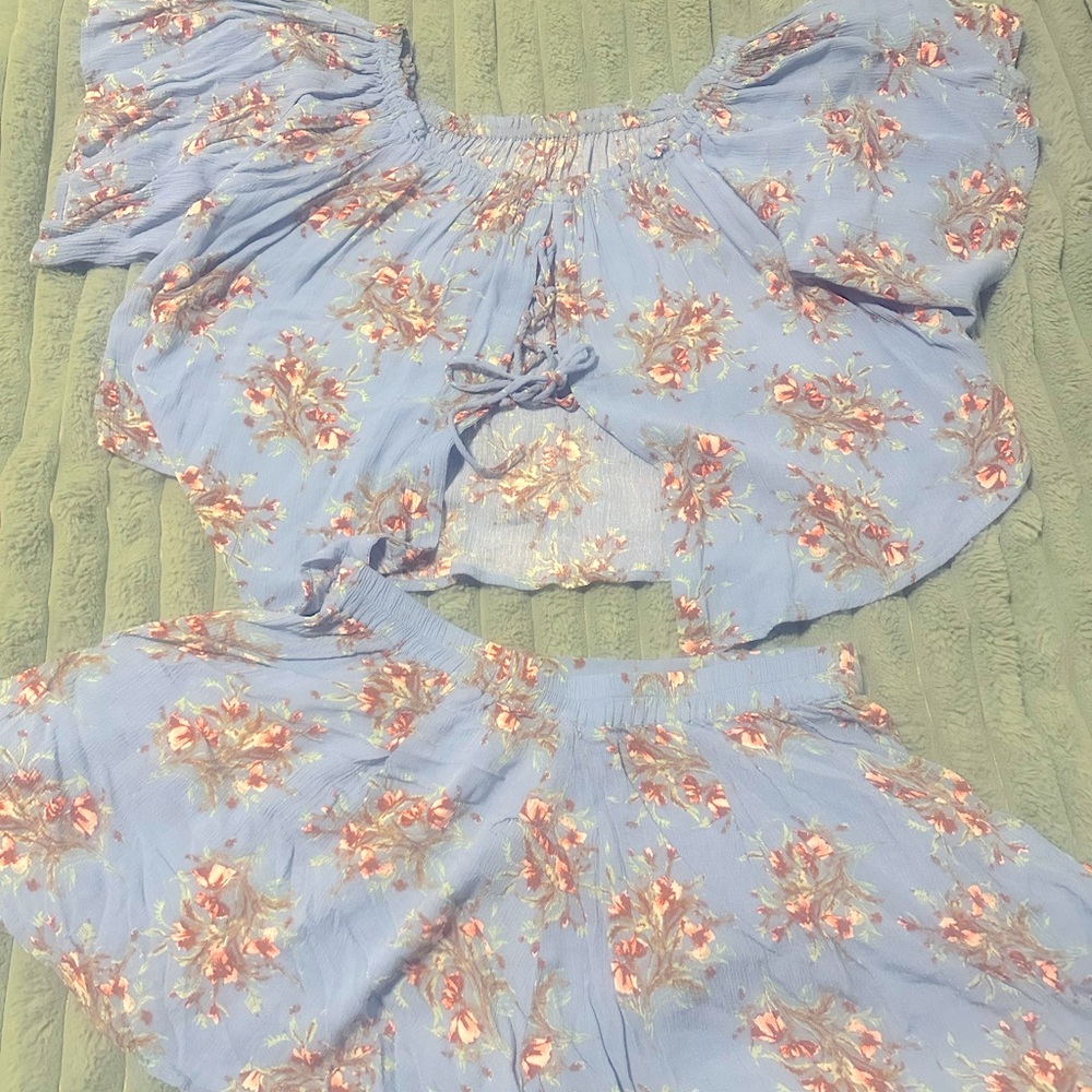 Matching two piece shorts set. Size medium